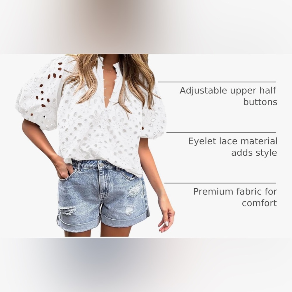 Pretty Garden Eyelet Blouse - Picture 2 of 3